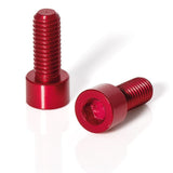 2 Șuruburi Hexagonale Suport Bidon BC-X02 Aluminiu M5x17mm Roșu