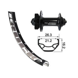 Rueda Delantera XLC Cierre Rápido Eje 100mm 6 Agujeros Negro