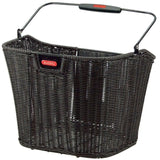 Klickfix Coș Frontal Împletit Fără Adaptor 16L Negru