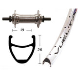 Rueda Delantera Winora Vuelta Airline 1 Eje Macizo 100mm Plata Mate