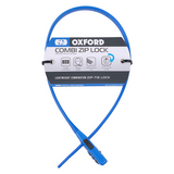 Cablu de blocare Oxford Combi Zip Albastru
